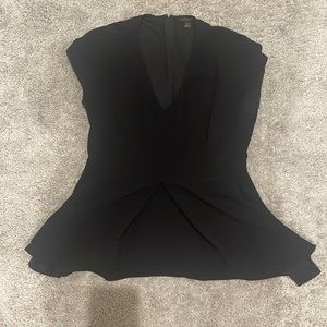 Ann Taylor black peplum blouse